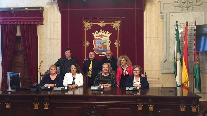 Los participantes en la reunión del Erasmus en el Ayuntamiento.