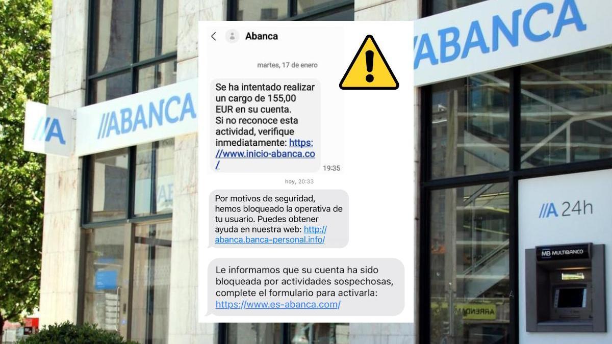 Casos de phishing con Abanca.