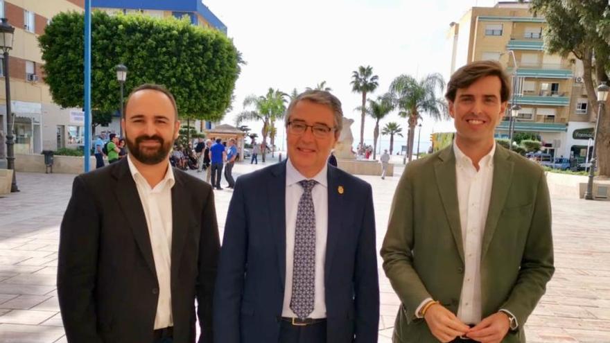 Mario Cortés, Francisco Salado y Pablo Montesinos, en Rincón de la Victoria.