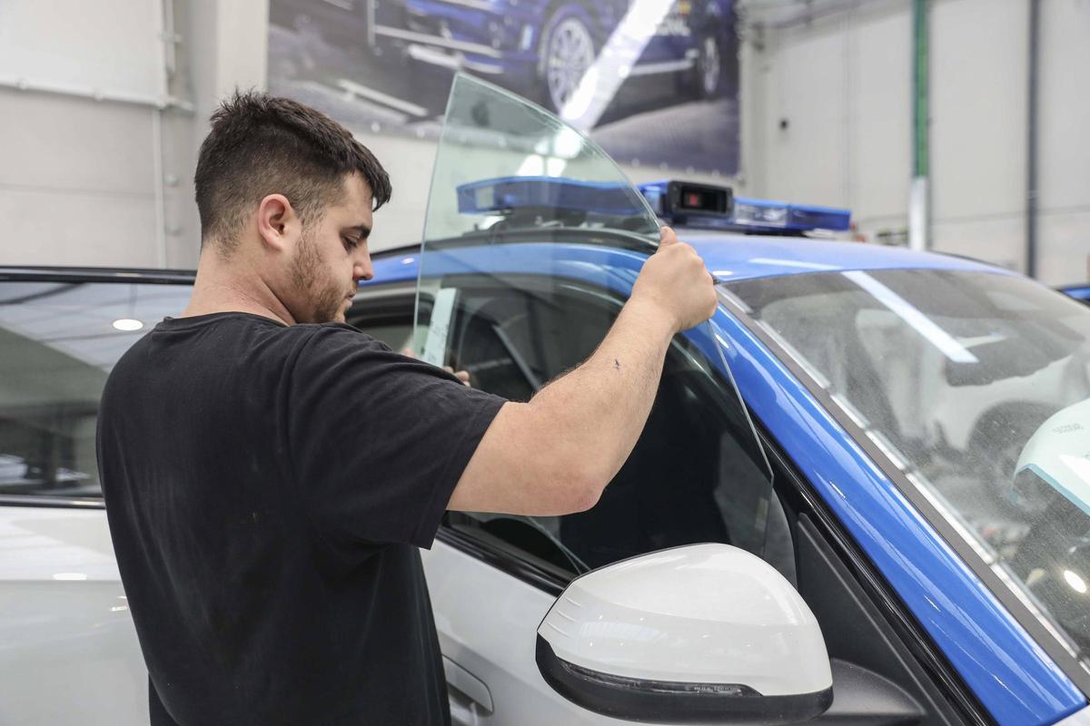 Instalación de un cristal de alta seguridad