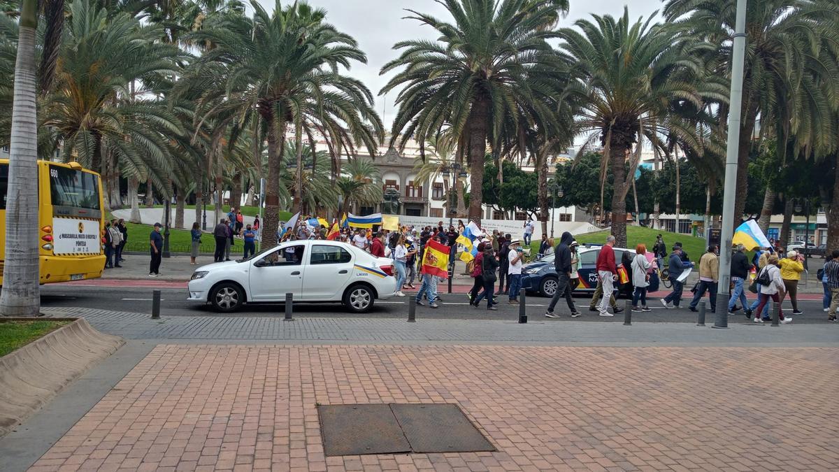 Manifestación, este sábado, en la Plaza de la Feria.