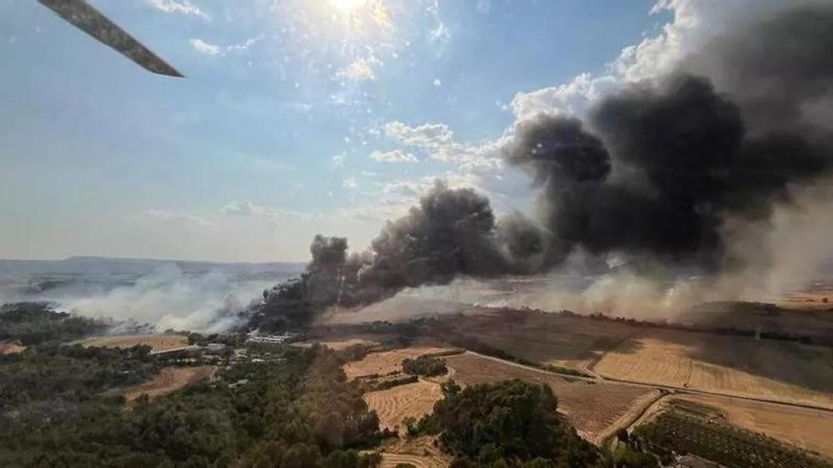 Imagen del incendio de Navarcles.
