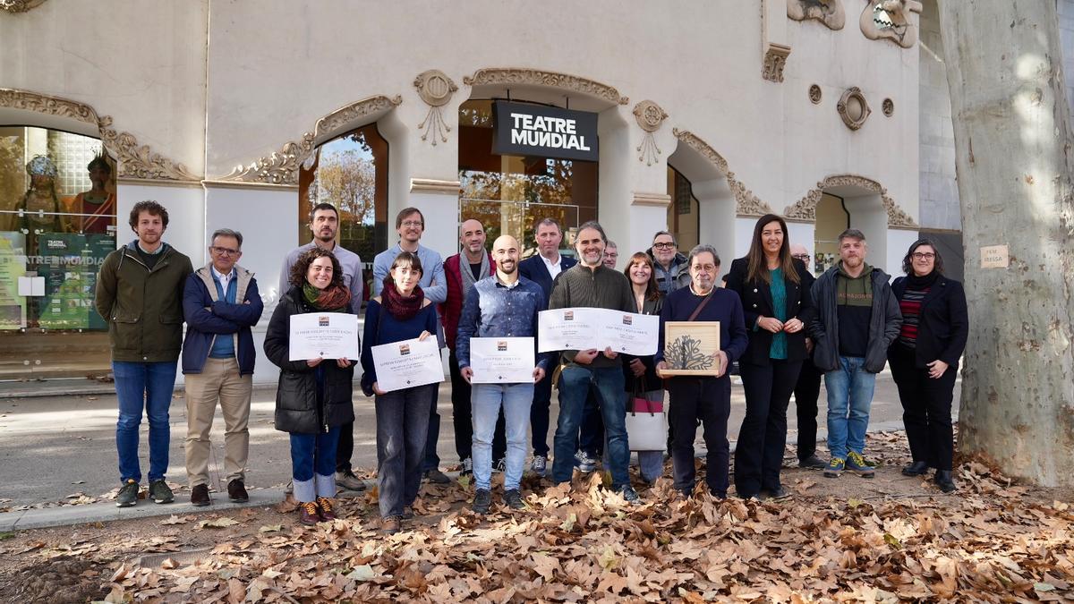 Els guardonats avui després de l'entrega de premis a la Bisbal d'Empordà.