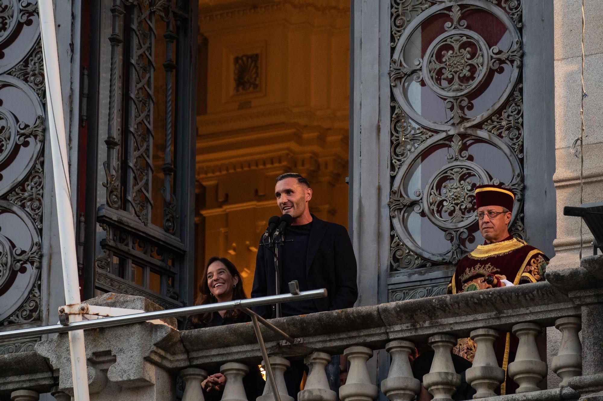Lucas Pérez enamora con su pregón de las Fiestas de María Pita 2024