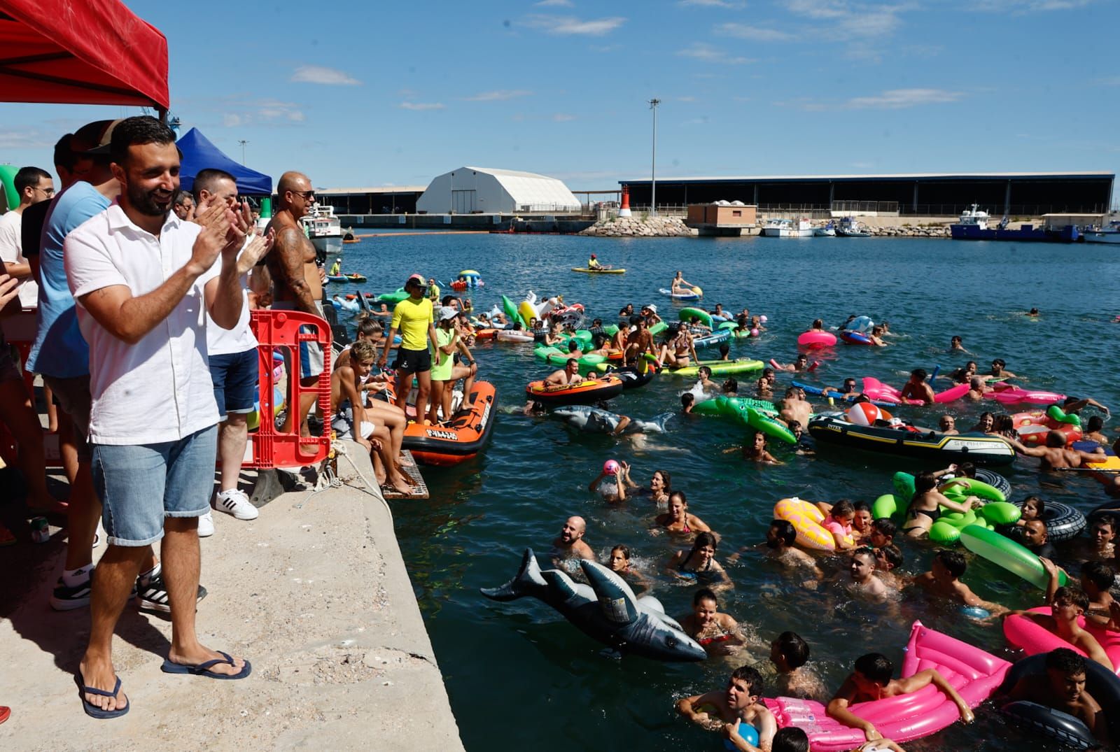 Cucañas marítimas en el Port de Sagunt con novedades