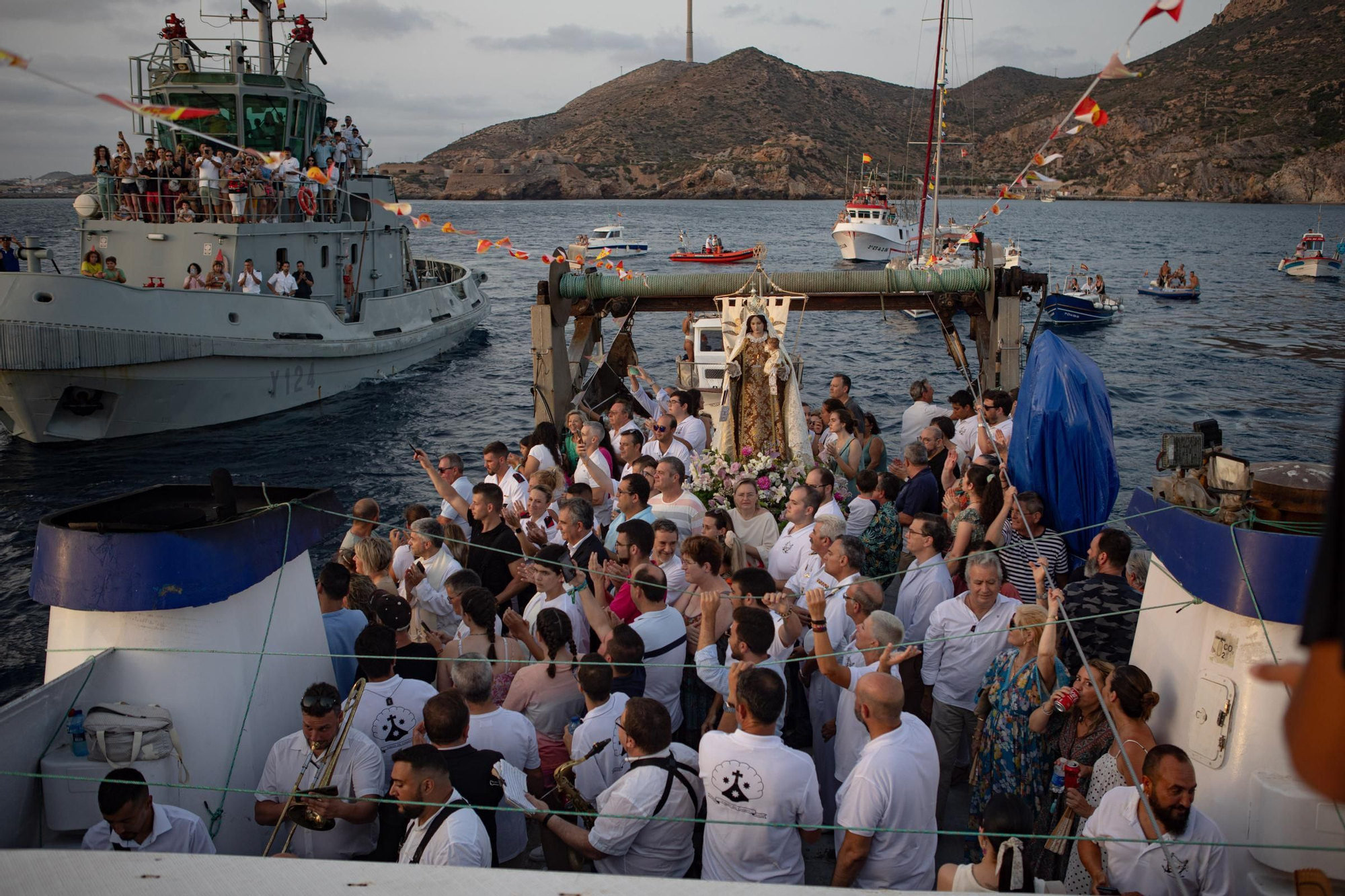 Procesión marítima de la Virgen del Carmen en Cartagena