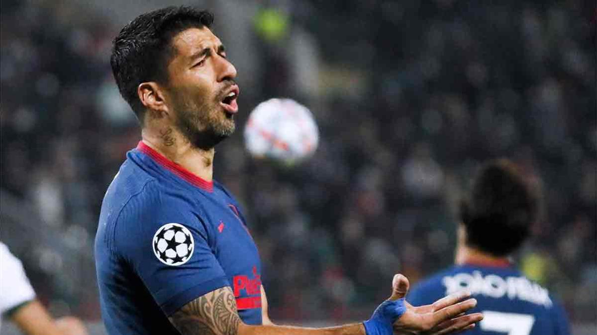 Suárez sigue sin gol fuera de casa en Champions: le anularon uno ante el Lokomotiv