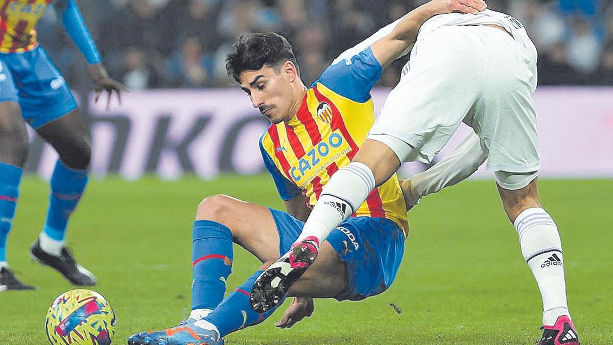 André Almeida durante el Real Madrid-Valencia