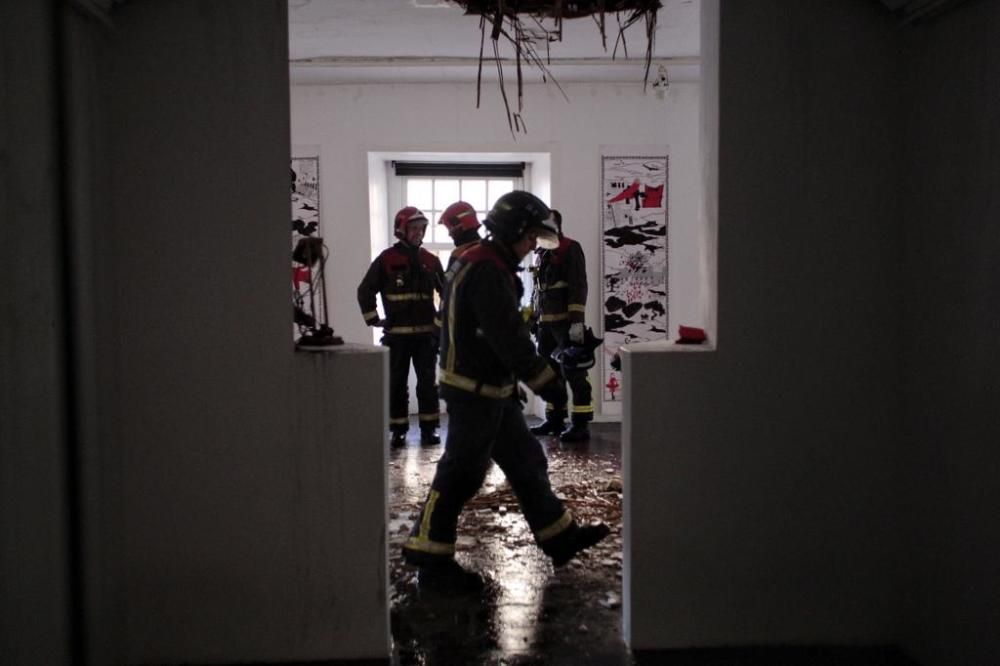 Daños en el interior del Ateneo de La Laguna