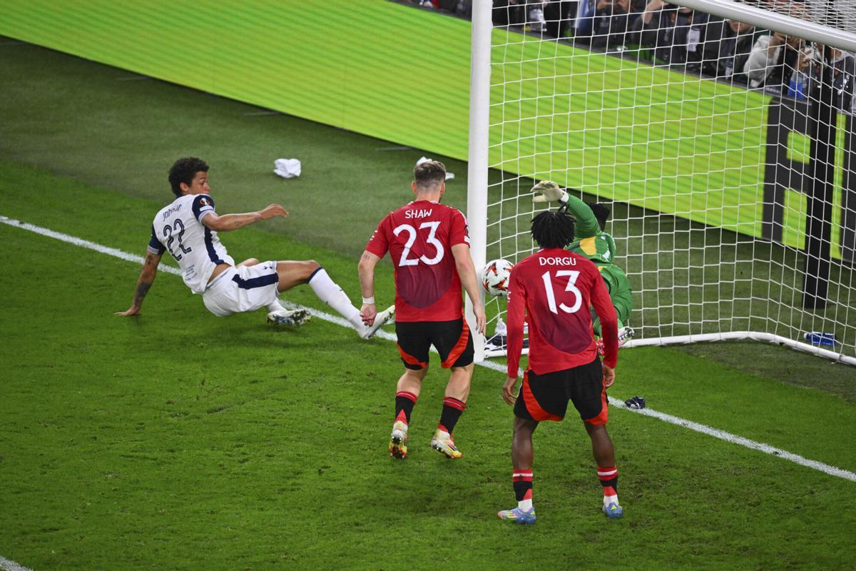 Shaw's goal on his own door in the Europa League final.