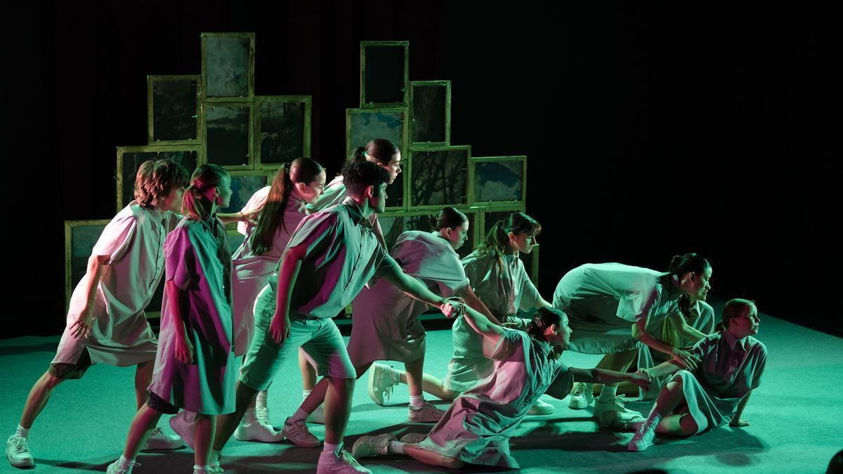 Una imagen del montaje teatral "Conquestes"