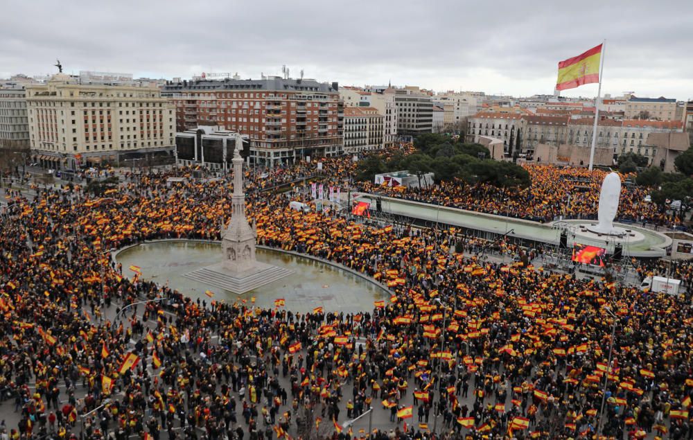 Concentració a favor d'una «Espanya unida» a Madrid