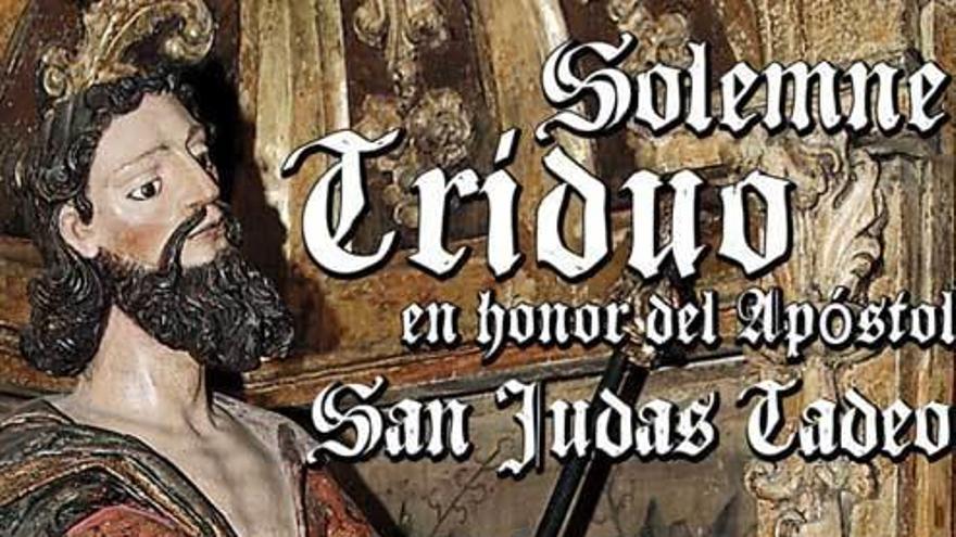 Cartel anunciador del triduo.