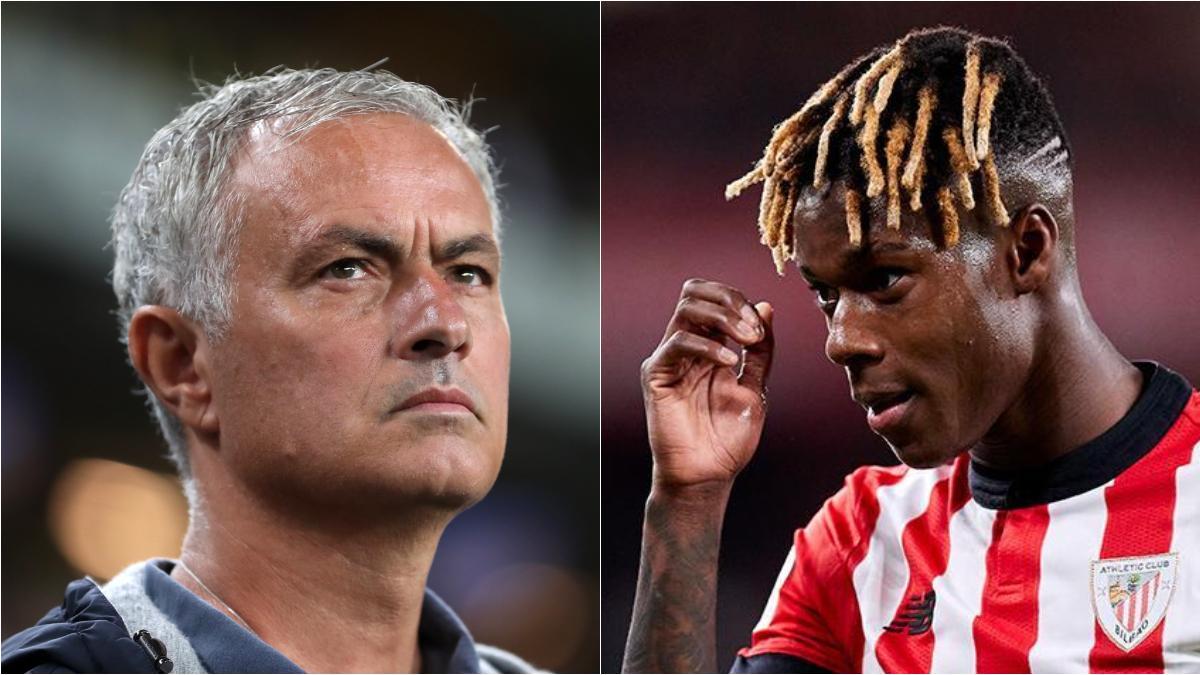 José Mourinho y Nico Williams, dos nombres propios de la Europa League