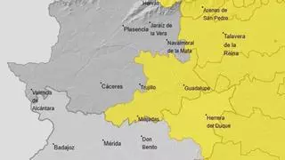 Extremadura afronta una jornada de alerta amarilla por intensas lluvias durante este sábado