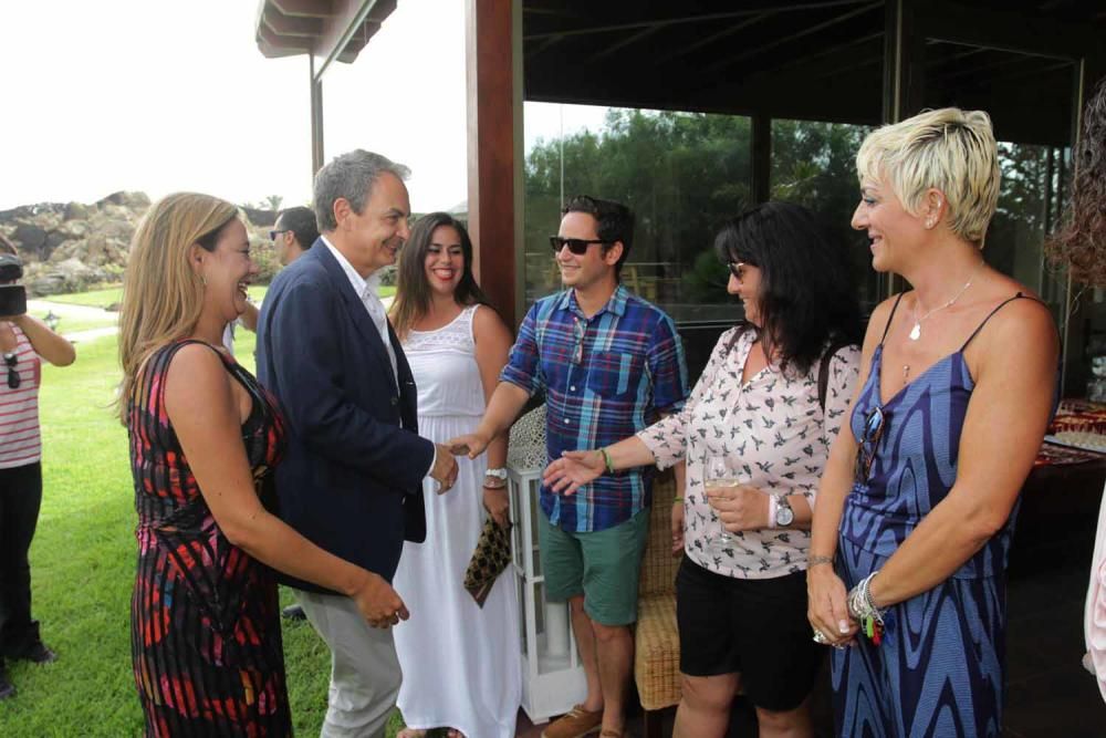 Zapatero en un acto público en la bodega La Florida