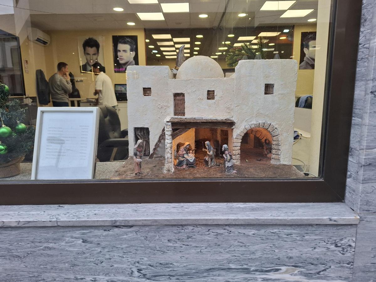 Belén decoración 'Peluquería Merino', Pozuelo