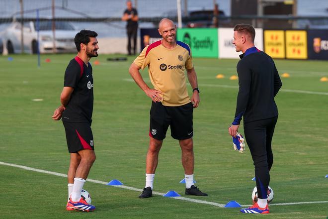 Así ha sido el entrenamiento del Barça en la Base Naval de la Marina de Annapolis para preparar el clásico