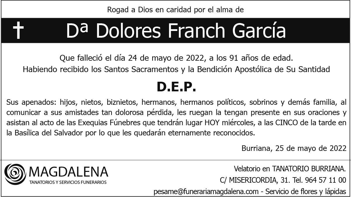 Dª Dolores Franch García