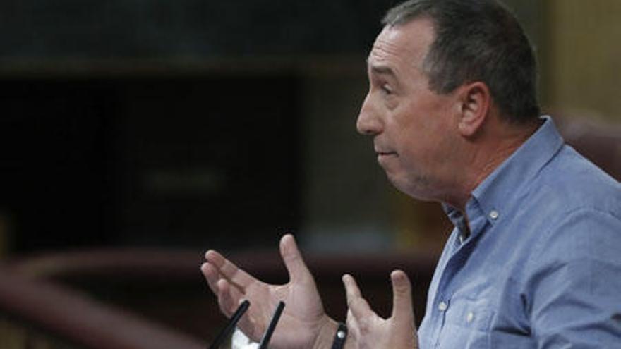 Joan Balodví, portavoz de Compromís, en el Congreso ayer.