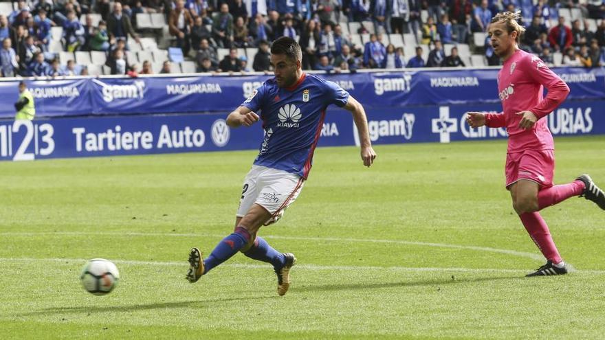 La celebración vikinga de Diegui Johannesson tras su gol ante el Córdoba