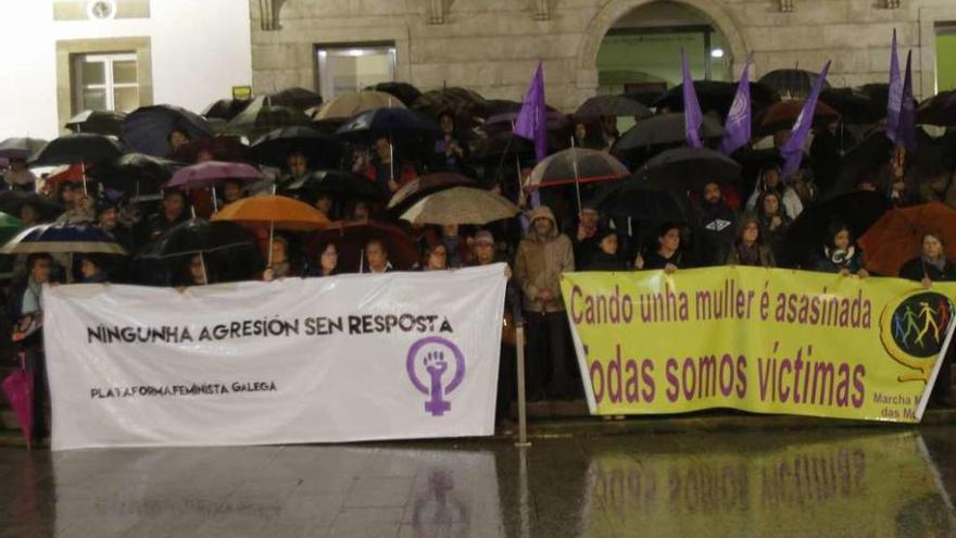 Una de las concentraciones que se celebraron en Galicia en rechazo a este crimen.