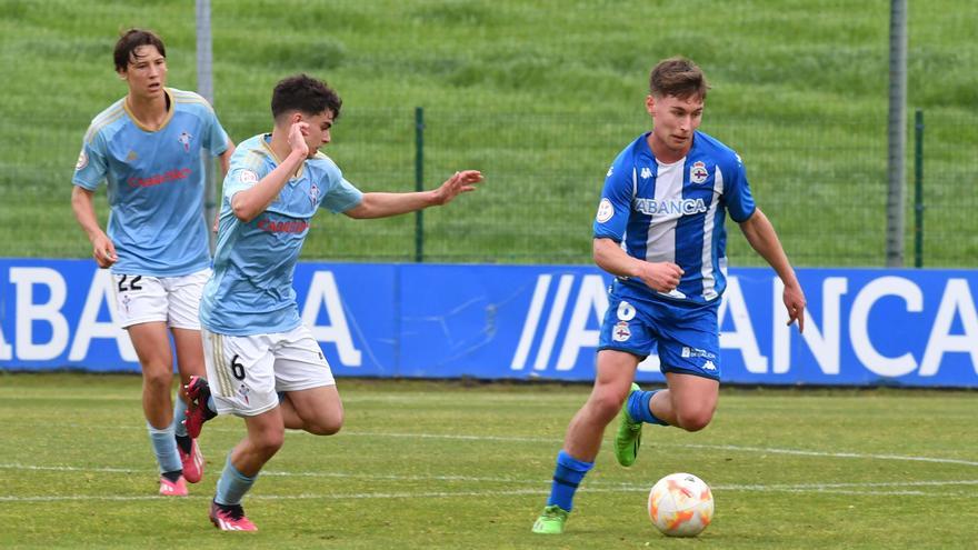 2-3 | El Juvenil A reacciona muy tarde y cae ante el Celta en Abegondo