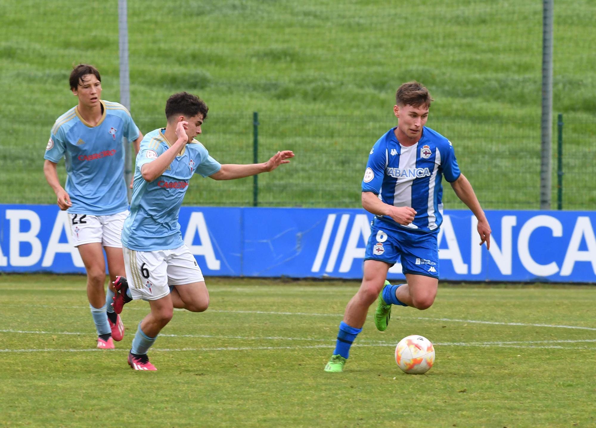 2 -3 El Deportivo cae ante el Celta y se descabalga en la lucha por la liga de juveniles