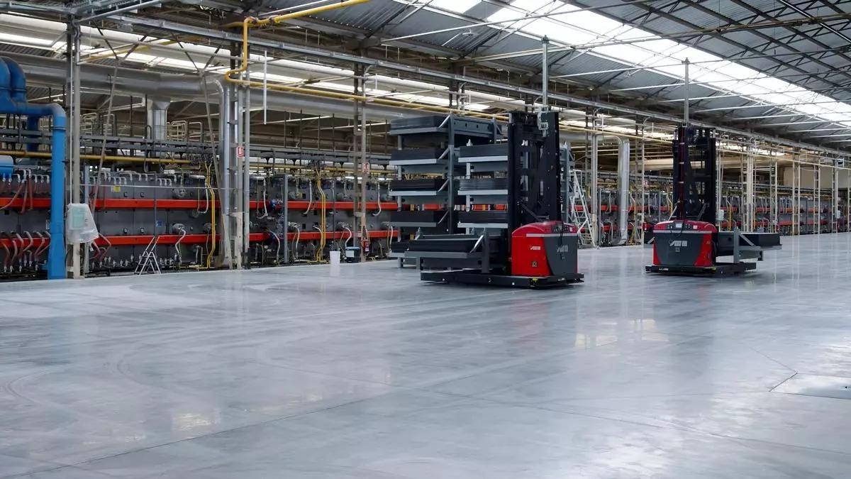 Interior de la fábrica.