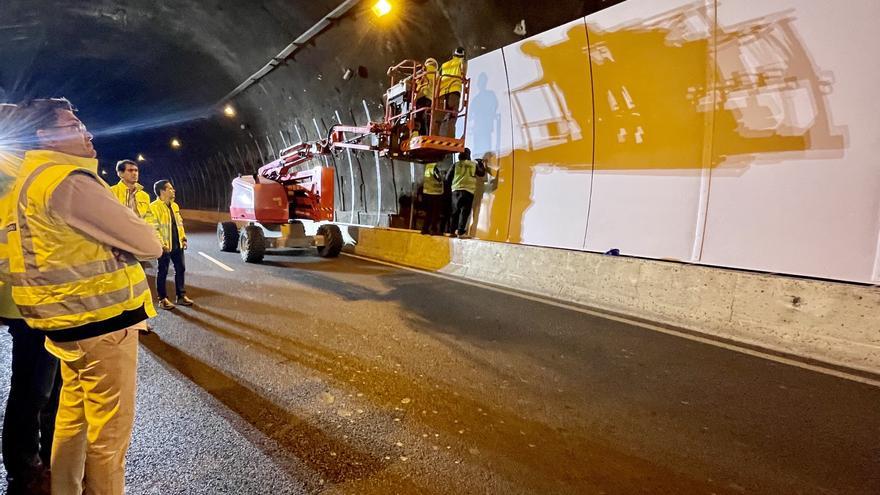 Comienzan las tareas de revestimiento de interior del túnel de Julio Luengo con paneles de aluminio