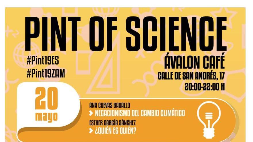 Cartel promocional del festival Pint of Science de Zamora 2019.