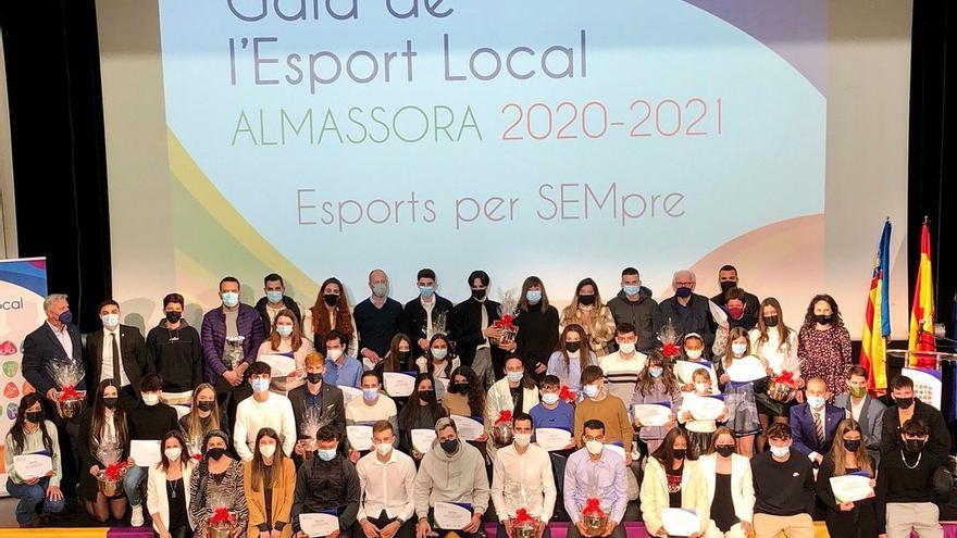 Imagen de la gala de premios de deporte local de Almassora de la temporada 2020-2021.