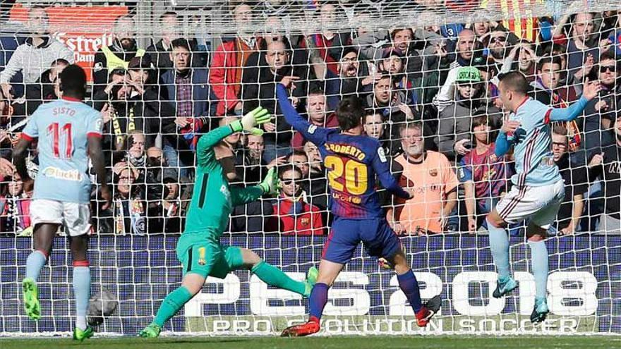 LALIGA | FC Barcelona - Celta (2-2): El gol de Iago Aspas