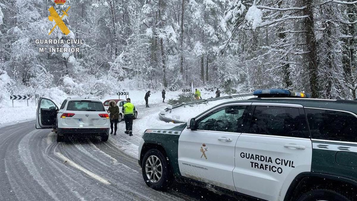 La Guardia Civil ha realizado más de 230 auxilios por el temporal de nieve