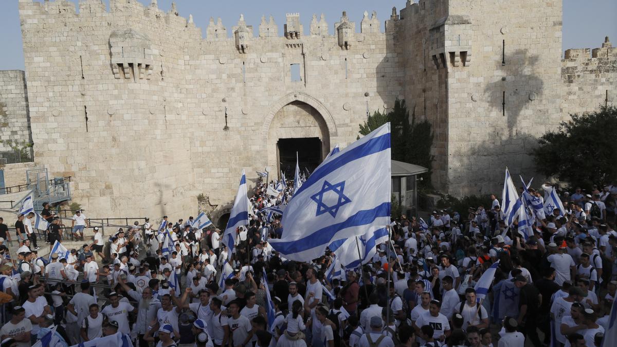 Un momento de la marcha en Jerusalén.