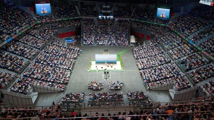 Una asamblea de los Testigos de Jehová en Madrid.