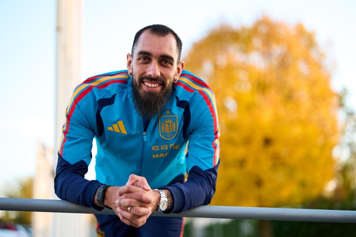 Borja Iglesias, en la concentración de la selección este miércoles en Las Rozas