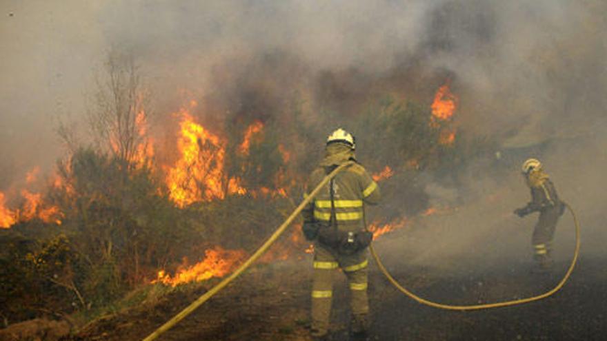 Riesgo de proximidad a las casas en un incendio en Mondariz