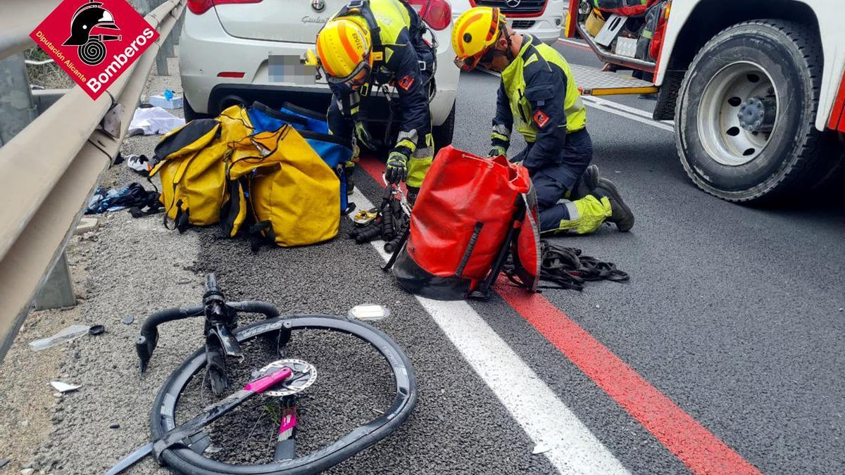Un trágico accidente en Calp deja un ciclista fallecido y dos heridos