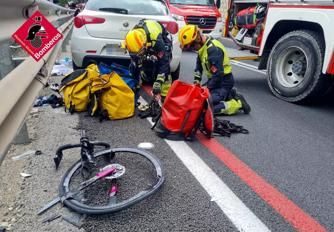 Un trágico accidente en Calp deja un ciclista fallecido y dos heridos