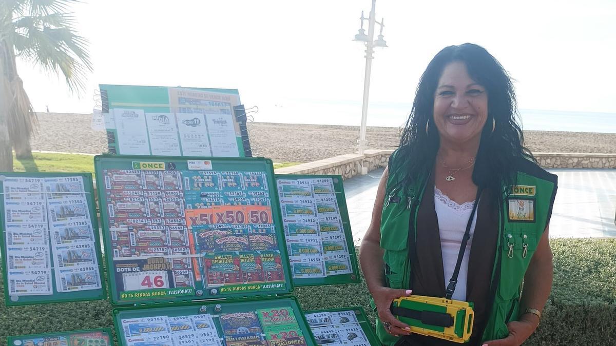 La vendedora de la ONCE Josefa Berlanga, que ha repartido 350.000 euros en Málaga