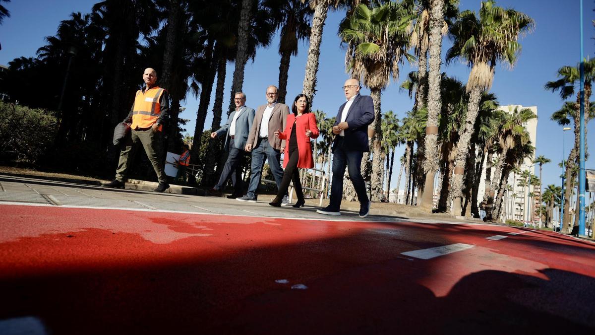 El Ayuntamiento mejora la seguridad y la accesibilidad del carril bici de la avenida Alcalde José Ramírez Bethencourt (1)