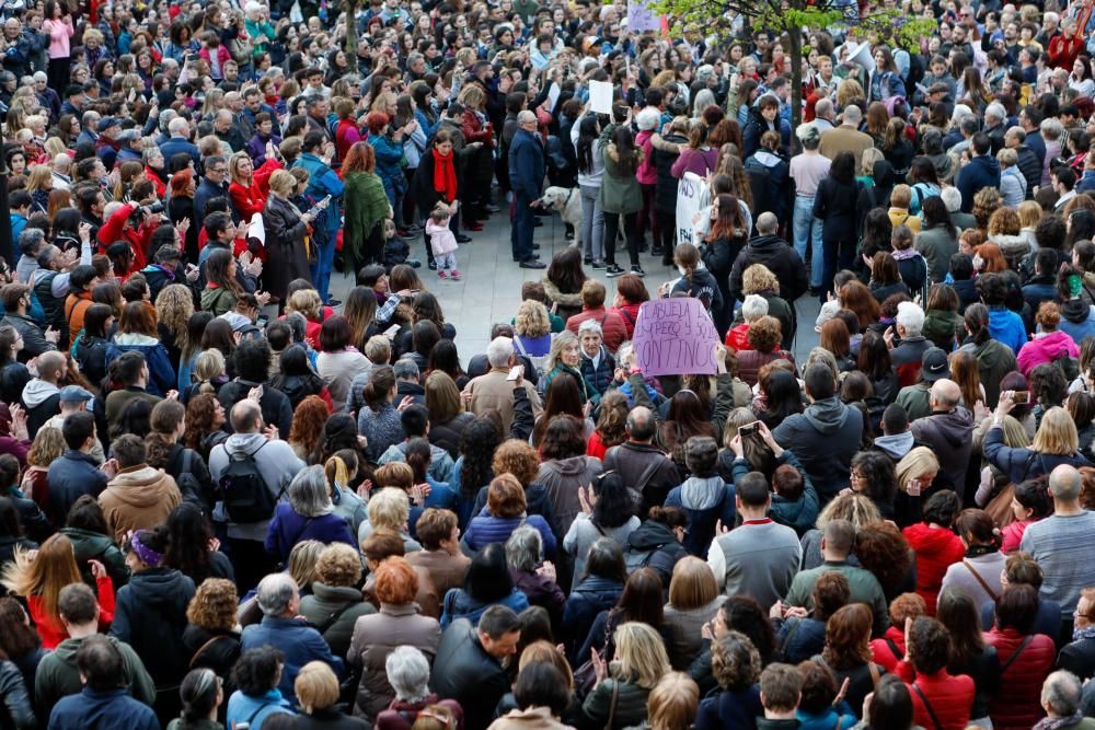 Manifestación por la condena a los integrantes de "La Manada" en Gijón.