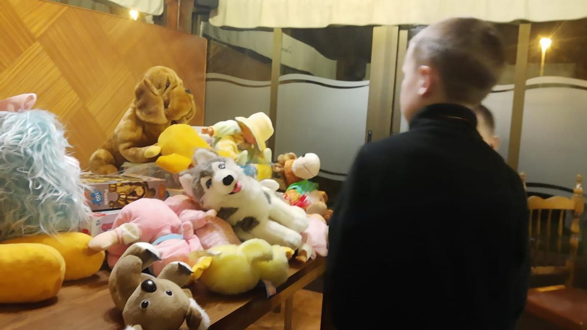 Juguetes donados por los niños de Irún para los ucranianos.