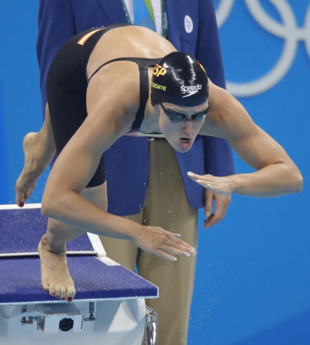 Mireia Belmonte en las semifinales de mariposa