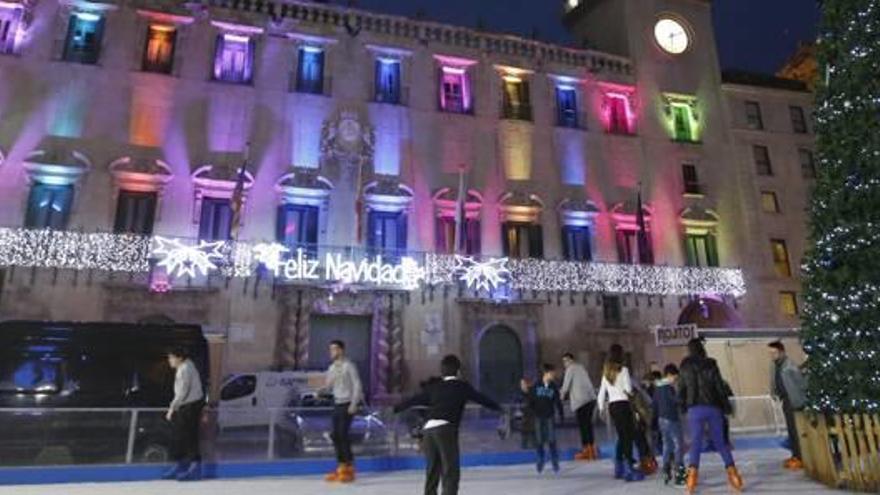 Luminaria led con efectos en el Ayuntamiento