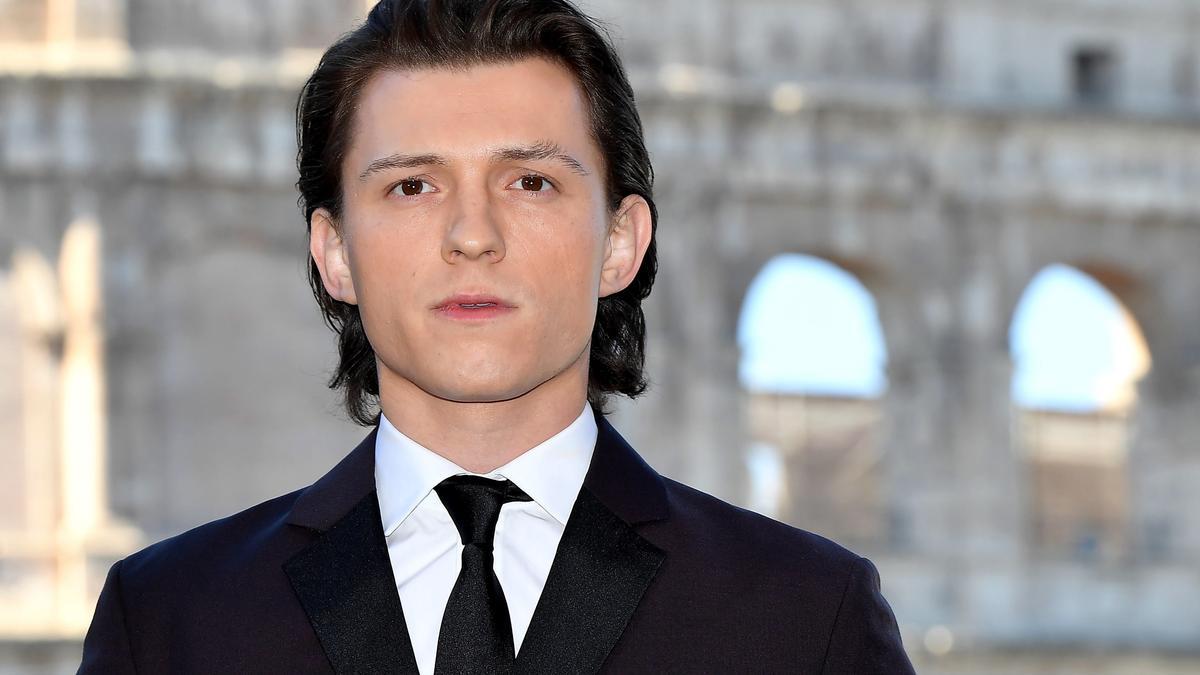 Tom Holland durante la promoción de "Uncharted" en Roma.