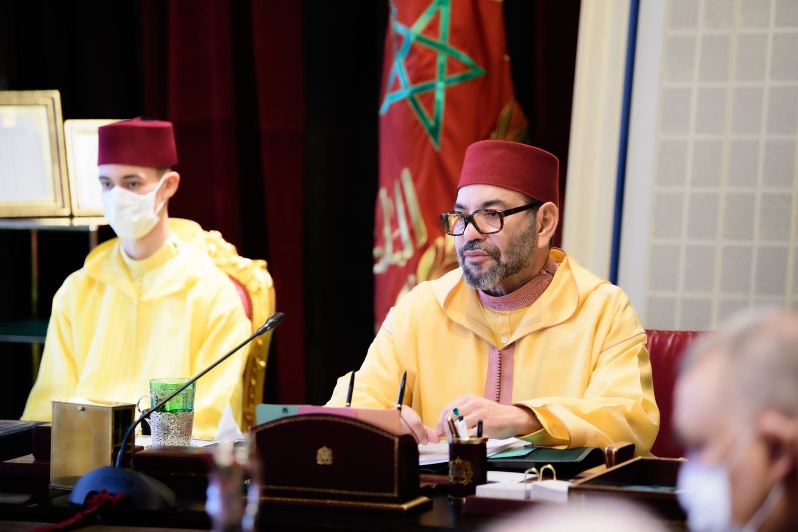 Rey de Marruecos Mohammed VI con su hijo Mulay Hasán