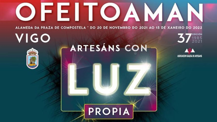 Cartel de la edición de 2021 de la feria de artesanía Ofeitoaman.