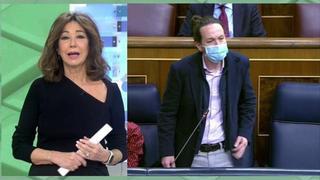 Ana Rosa responde a Iglesias: "A mí me eligen cada día y a usted le nombró Sánchez como vicepresidente"